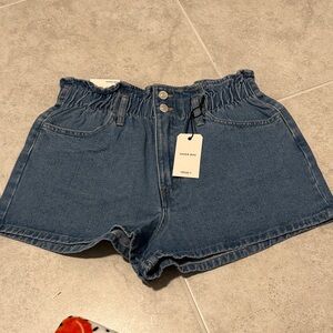 Forever 21 High Waist Blue Denim Shorts